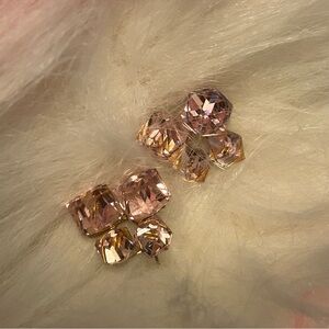 Elegant Pink Crystal Earrings